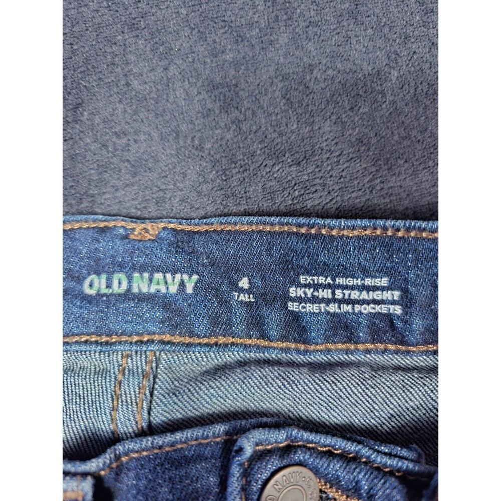 Old Navy Women's Size 4 The Ski-Hi Straight Extra High Rise Jeans 27x30 - Picture 3 of 6